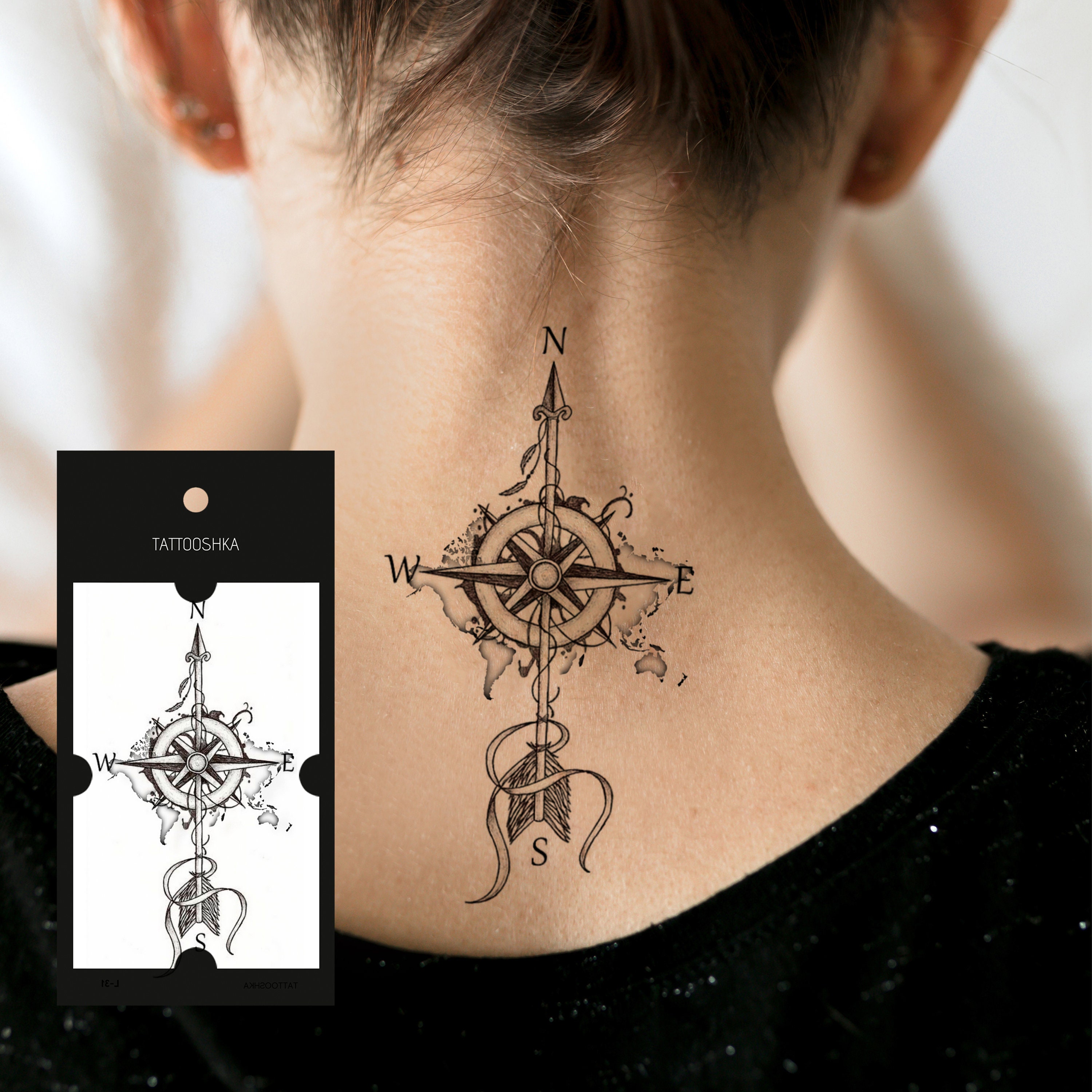 Update 90 about compass neck tattoo super cool  indaotaonec