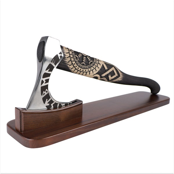 Viking axe holder, Custom stand for axe, Wooden axe stand, Axe accessories, Holder for axe, Stand holder for axe