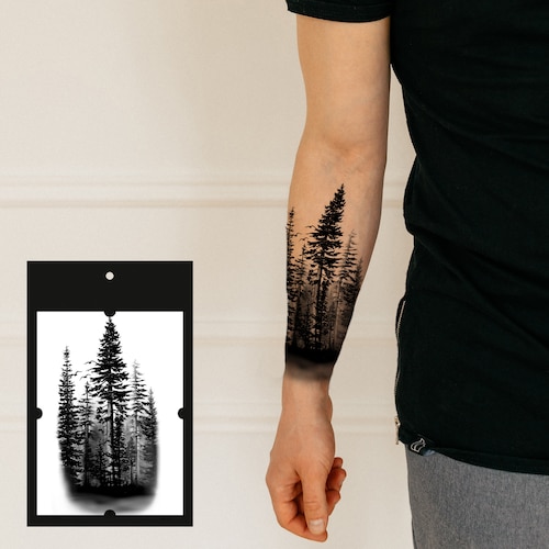 Armband Temporary Tattoo Forest Temporary Tattoo Men Women Etsy Canada