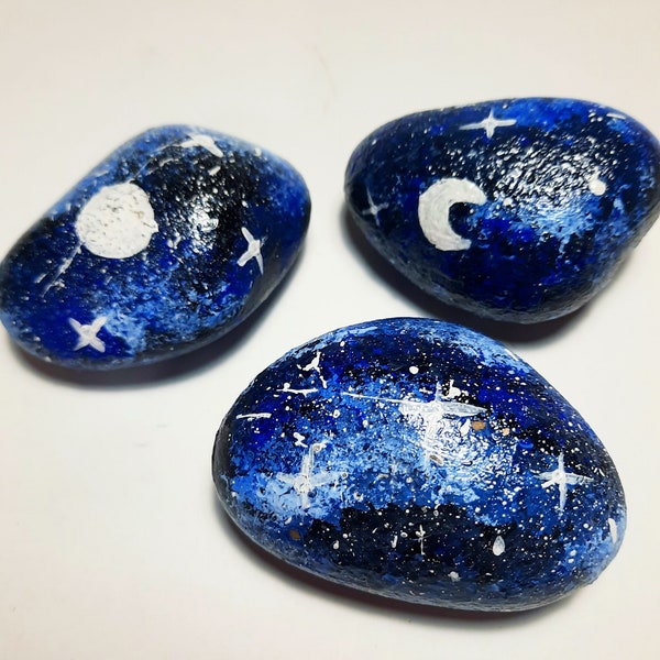 Galaxy Hand Painted Rocks