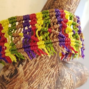 Multi-color micro-macramé bracelet