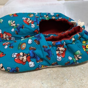 Nintendo Teal Super Mario Soft Sole Slipper Socks