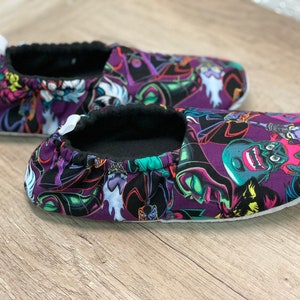 Villains Ursula Print Slippers Soft Sole Slipper Socks