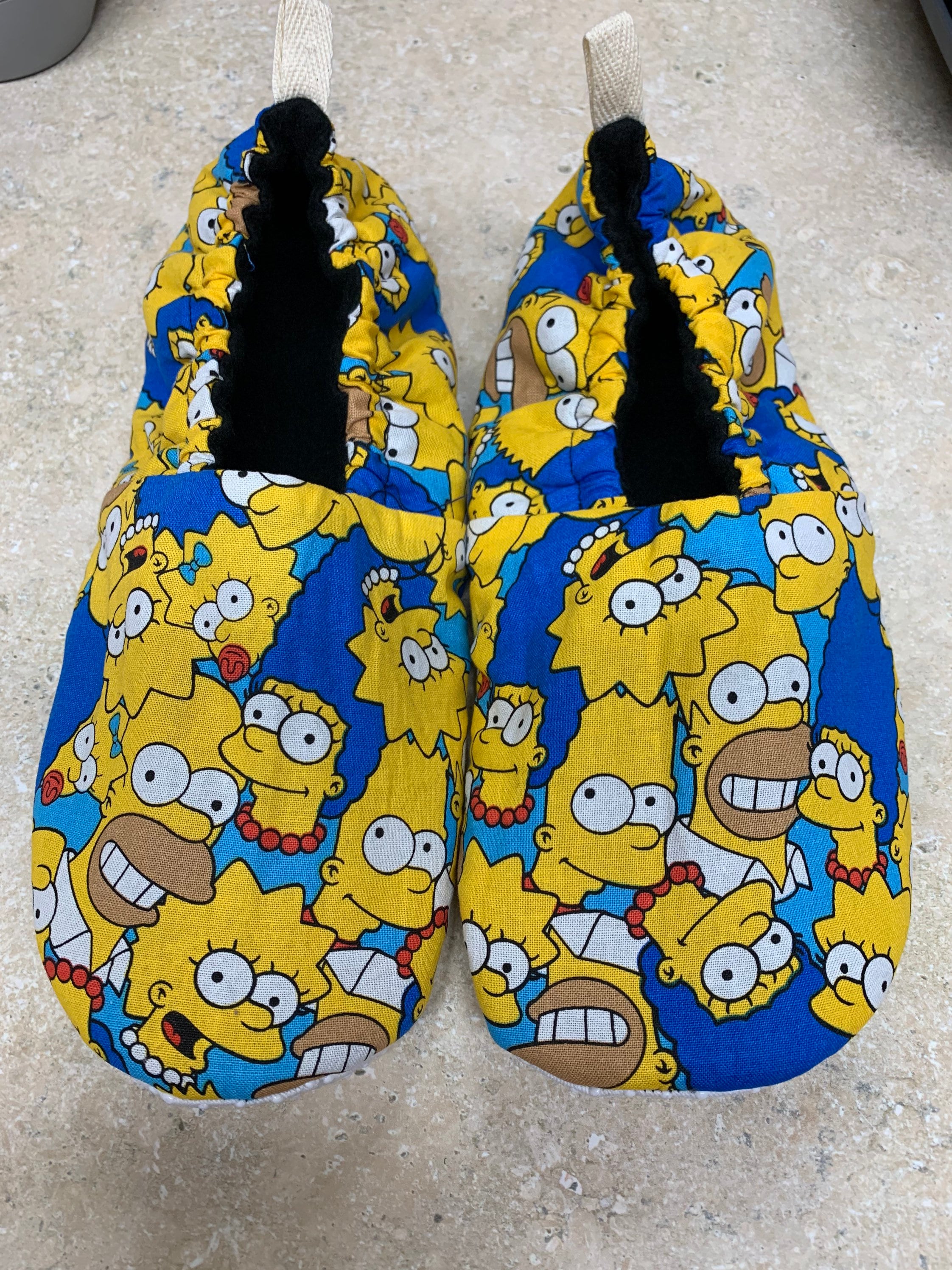 dubbele Klokje Plantkunde Simpsons Faces Print Slippers Soft Sole Slipper Socks - Etsy