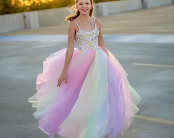 Rainbow Organza Pride Fairytale Princess Unicorn Rainbow - Etsy Sweden