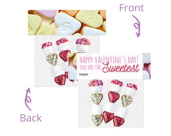 Valentine candy Gift Tag Topper| Valentine candy Gifts| Teacher vday Gifts | candy Gift Labels| Kids Valentine's Day Cards| INSTANT DOWNLOAD