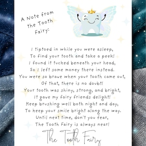 Tooth Fairy Certificate Tooth Fairy Note Lost Tooth Fairy Receipt Boy Girl Printable Digital Instant Download Tooth Fairy Letter First