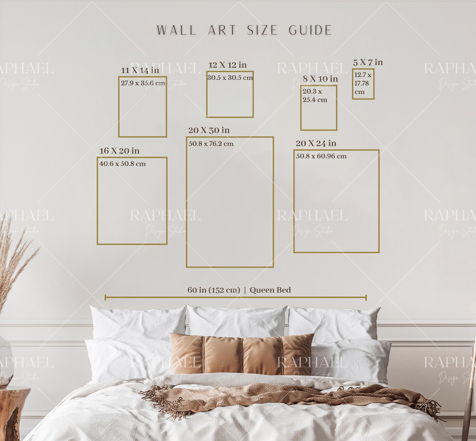 Wall Art Size Guide, Vertical Frame Size Guide, Print Size Guide ...