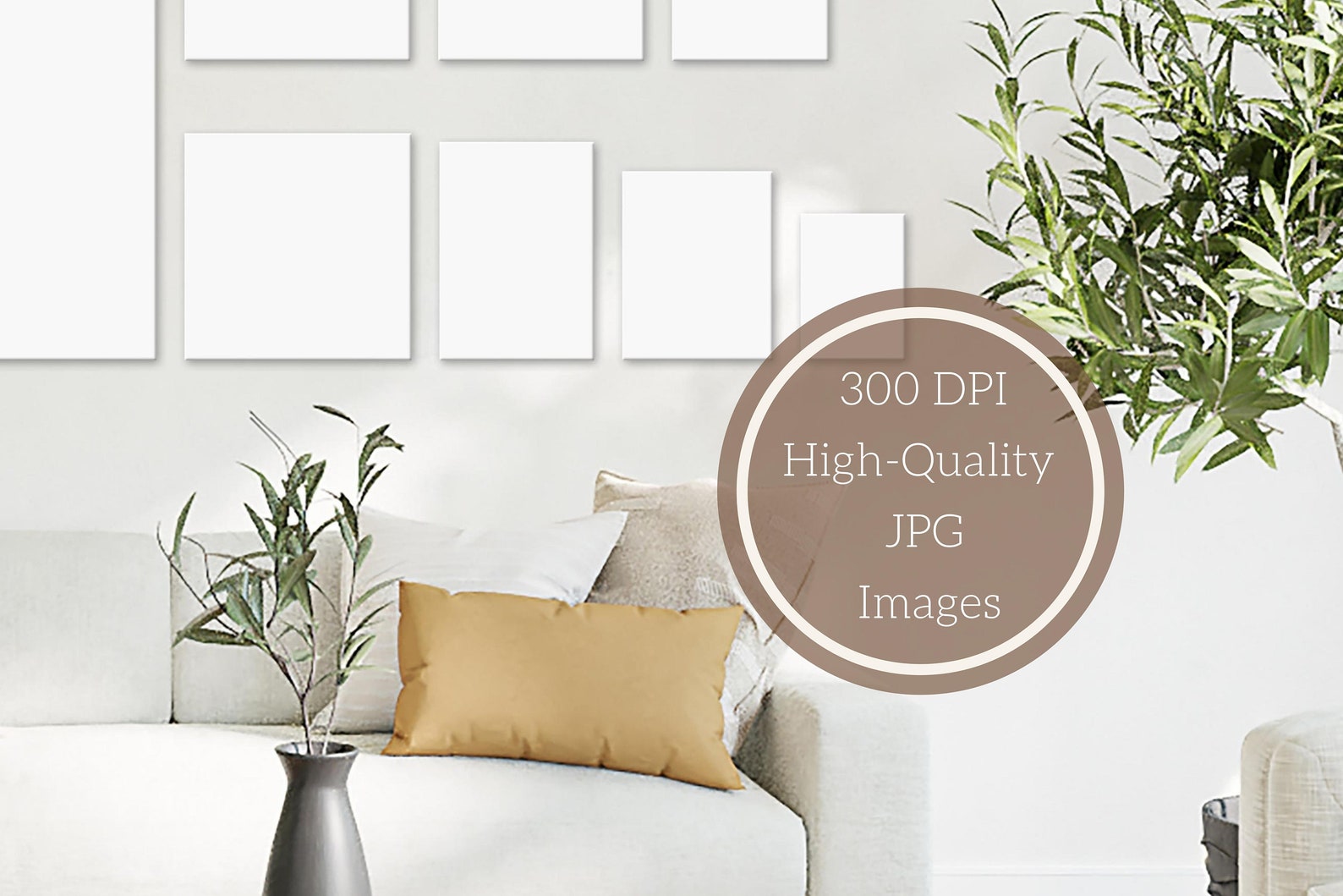 Two Set Canvas Size Guide, JPG, PDF, Canva, Wall Art Size Guide, Print