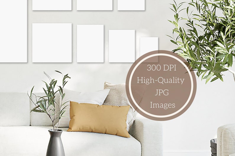 Two Set Canvas Size Guide, JPG, PDF, Canva, Wall Art Size Guide, Print