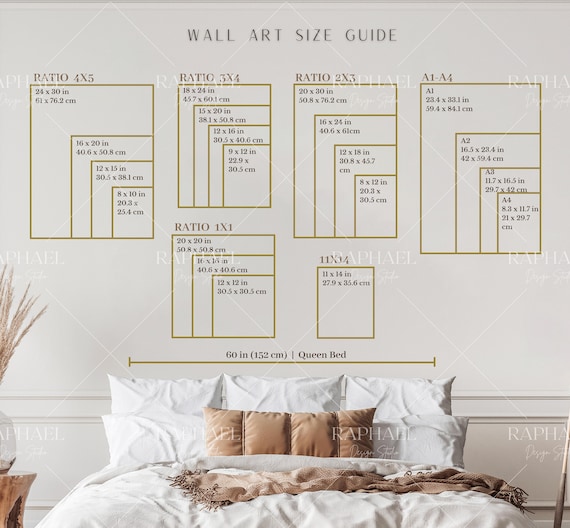 Wall Art Size Guide Vertical Frame Size Guide Print Size Etsy