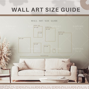 Wall Art Size Guide, Frame Size Guide, Print Size Guide, Poster Size Chart, Wall Display Guide, Artwork Size Guide, Vertical Frame, Inch