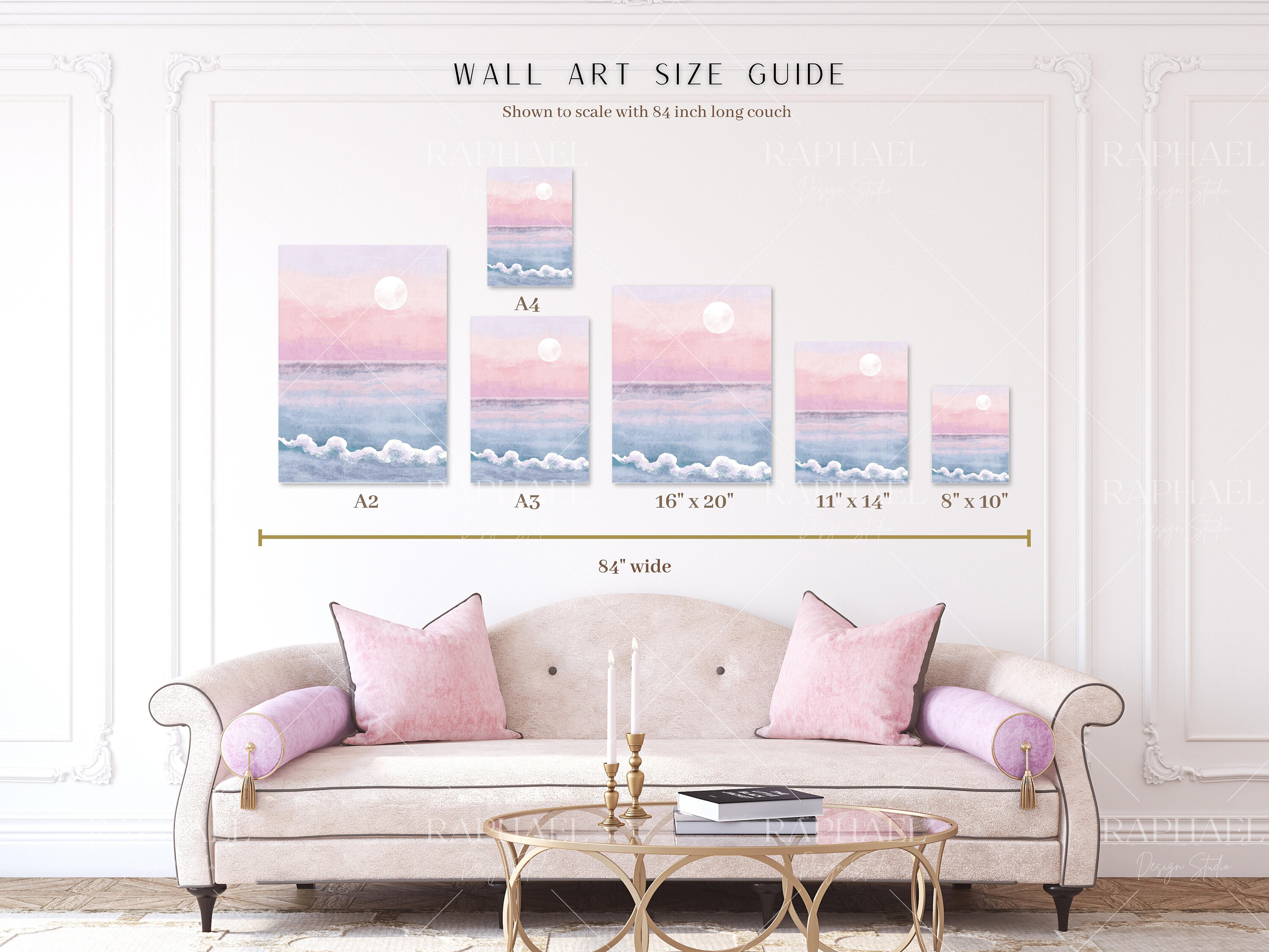 Inch Wall Art Size Guide Wall Display Guide Poster Size Chart Frame
