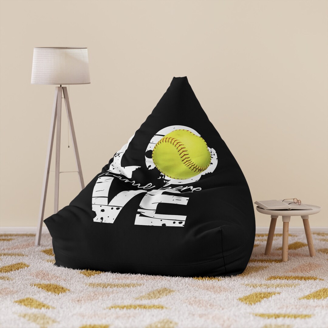 Personalized Softball Bean Bag Chair Cover Home Gifts Custom Etsy