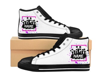 Personalized Cheerleading Women's Classic Sneakers, custom shoes, womens shoes, footwear, gift for her