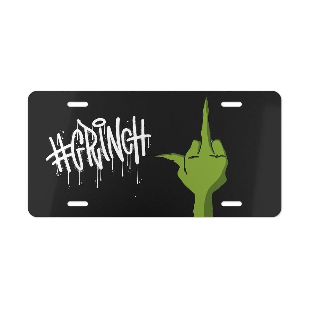 Grinch Vanity Plate License Plate Custom Plate Auto Etsy