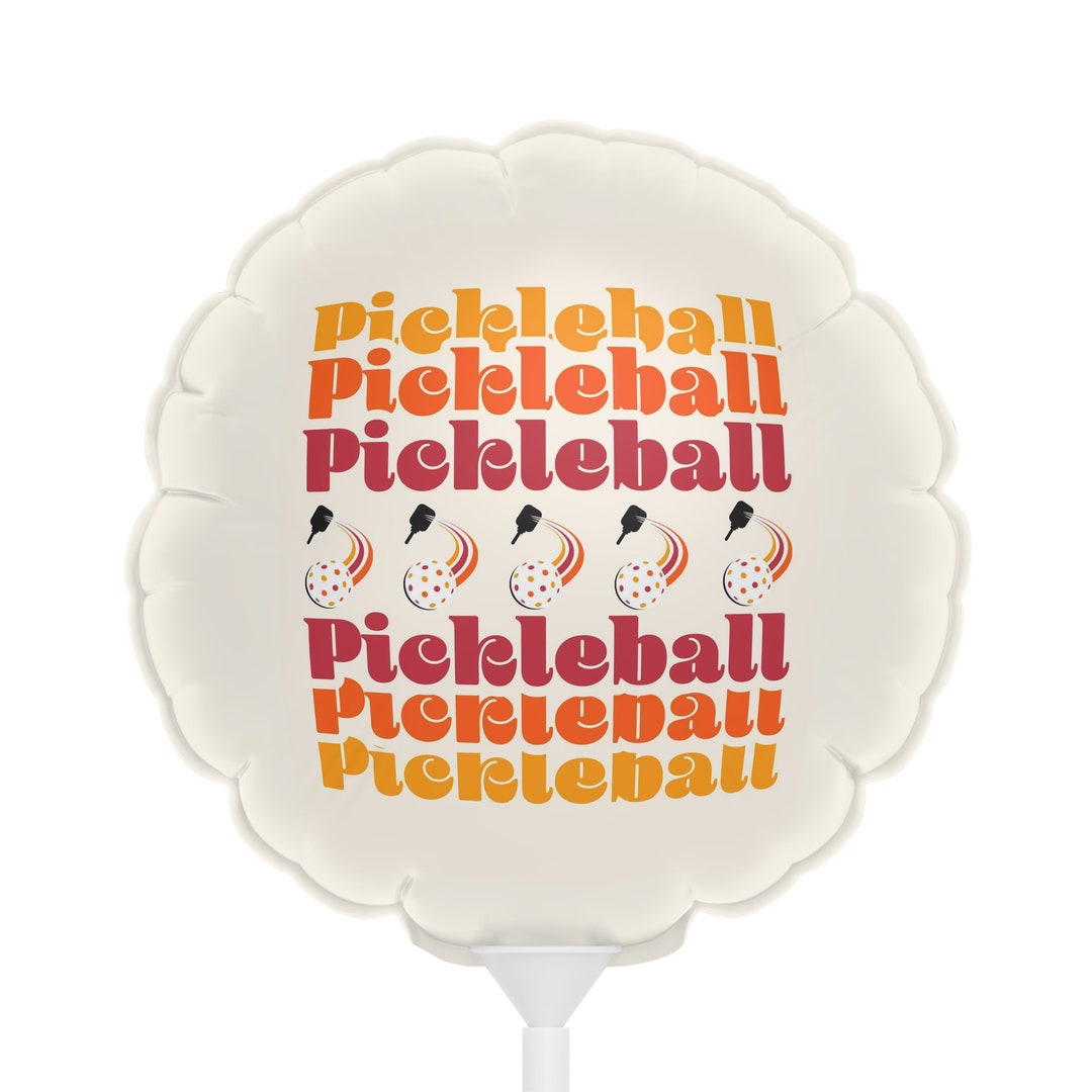 Pickleball Balloons round and Heartshaped, 6, Party Supplies, Party Gift, Birthday Gift, Custom