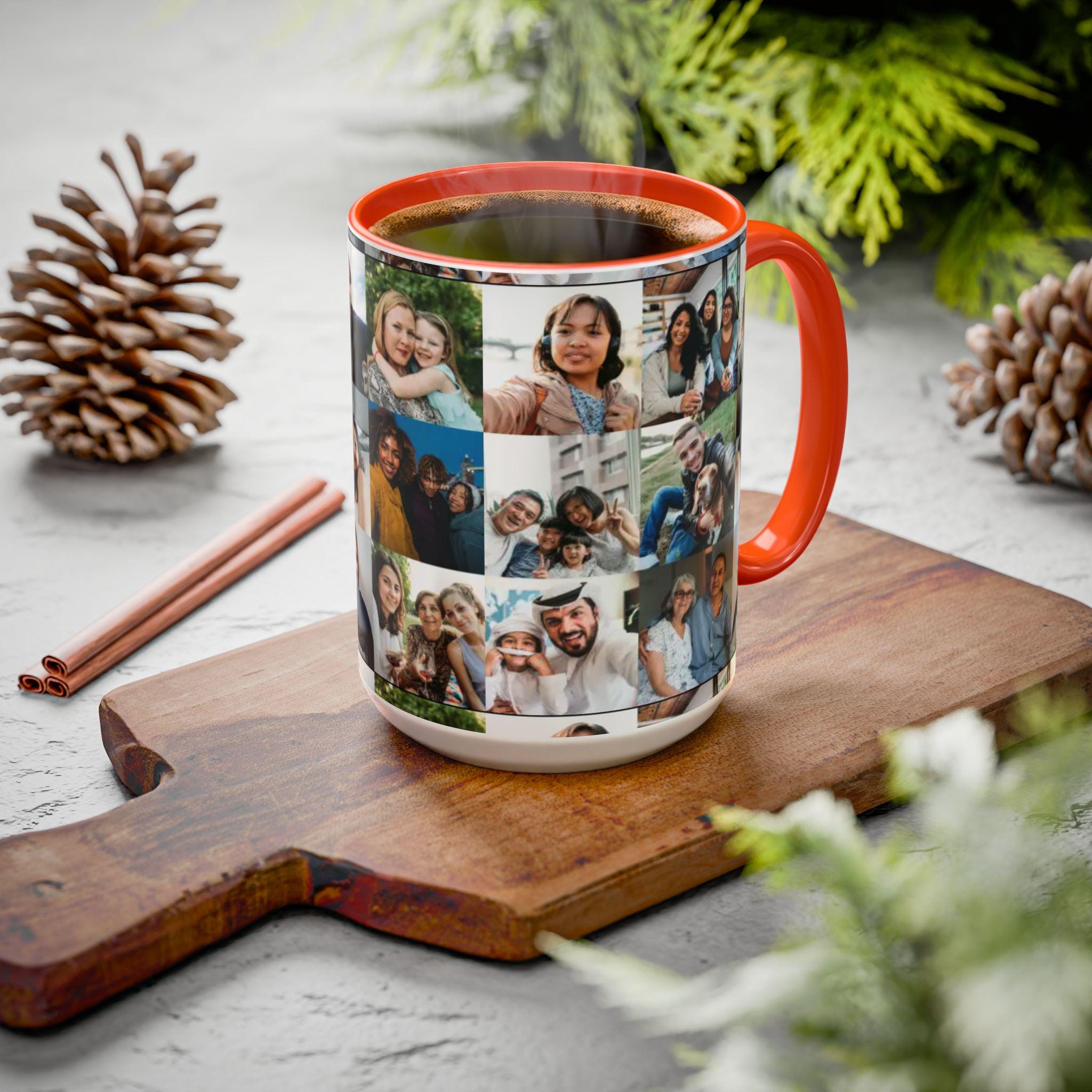 fapadjo Tasse Personnalisable, Mug Personnalisé, Cadeau Personnalisé, Cadeau Homme et Femme Original | 2 à 7 photos (4 Photos