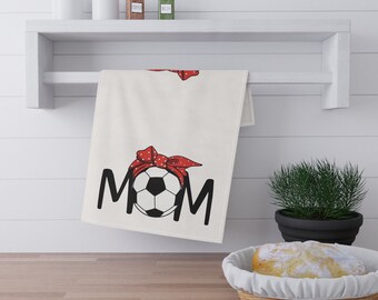 Asciugamano da cucina personalizzato Soccer Mom, asciugamano personalizzato, strofinaccio, regali per la casa, decorazioni per la casa, cucina