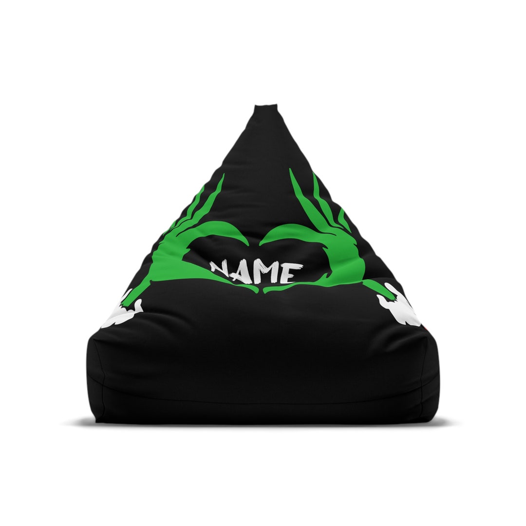 Personalized Grinch Bean Bag Chair Cover Home Gifts Custom Etsy