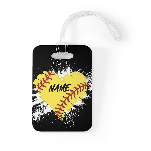 Personalized Softball Bag Tag, travel tag, id tag, travel accessories