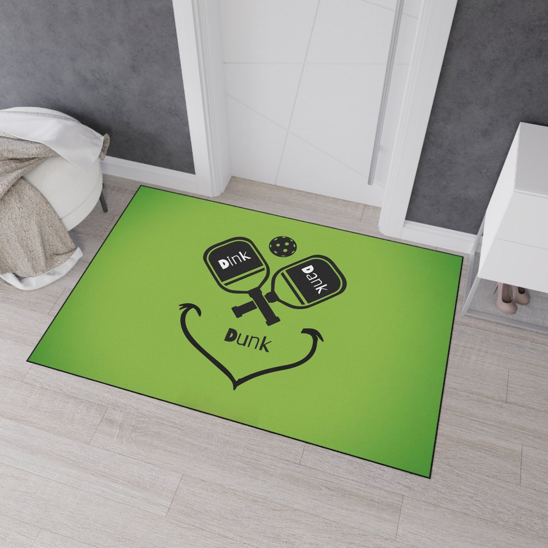 Pickleball Grinch Heavy Duty Floor Mat, Home Decor, Custom Floor Mat