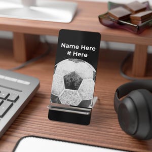 Personalized Soccer Mobile Display Stand for Smartphones, phone stand, phone accessories, home gifts, office gifts, gifts, home decor
