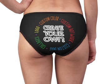 CREATE YOUR OWN Womens Briefs, All over print, Womens underwear, Womens apparel, underwear, panties