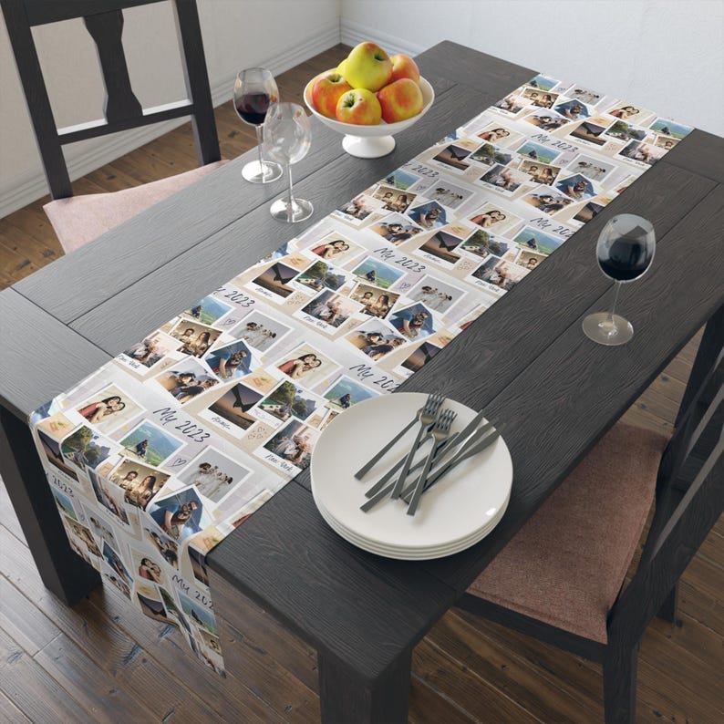 Custom Photo Collage Table Runner – Personalized Dining Decor - Etsy
