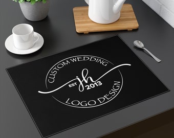 Set de table personnalisé avec logo de mariage, 1 pièce, set de table, décoration de cuisine, décoration de salle à manger, cadeaux pour la maison, décoration d'intérieur