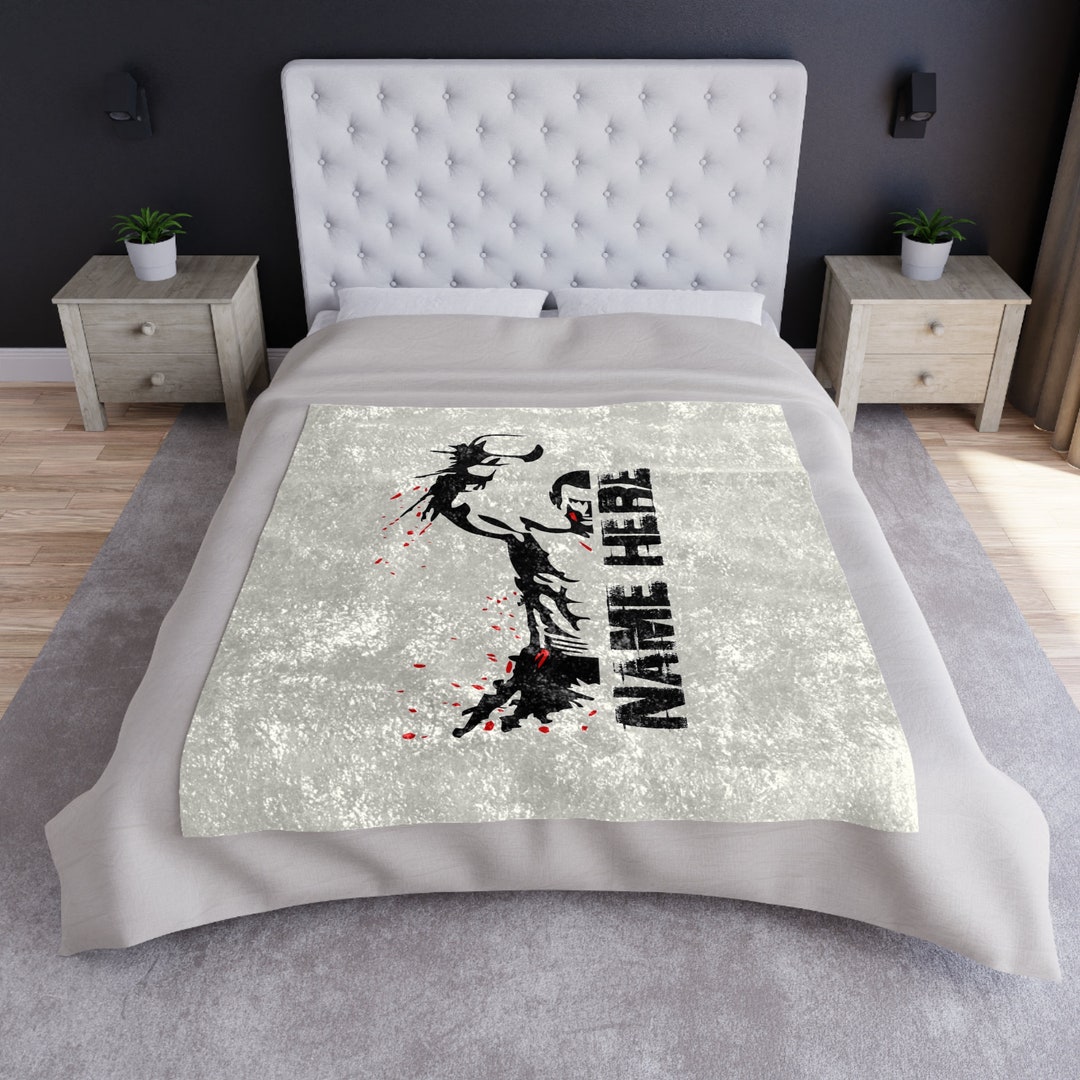 Personalized Boxing Crushed Velvet Blanket Throw Blanket Etsy