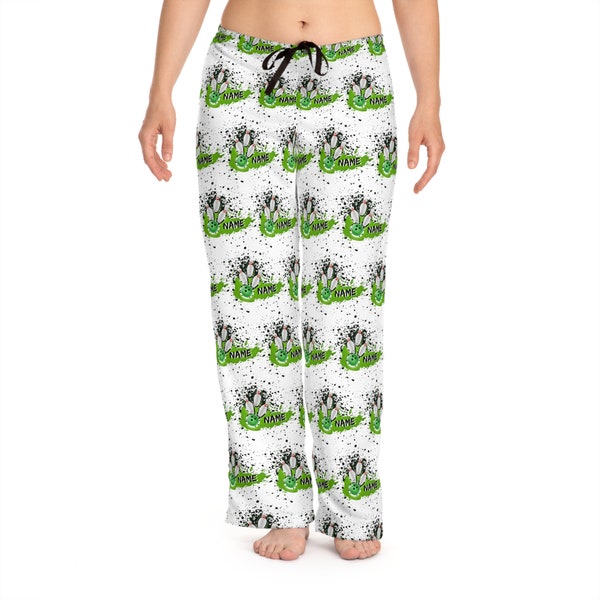 Personalized Bowling Women's Pajama Pants, custom pants, lounge pants, mens pants, Pajama pants, PJ pants