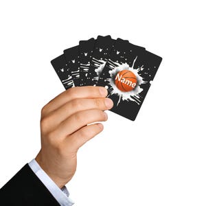 Baraja de cartas de póquer de baloncesto personalizada, baraja de cartas personalizada, cartas de juego personalizables, regalo de cartas de póquer único