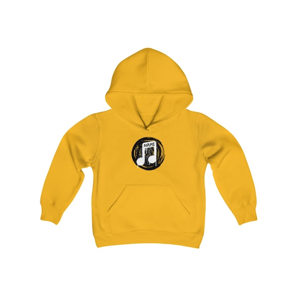 Personalized Music Youth Heavy Blend Hooded Sweatshirt, childrens hoodie, youth hoodie, kids sweatshirt