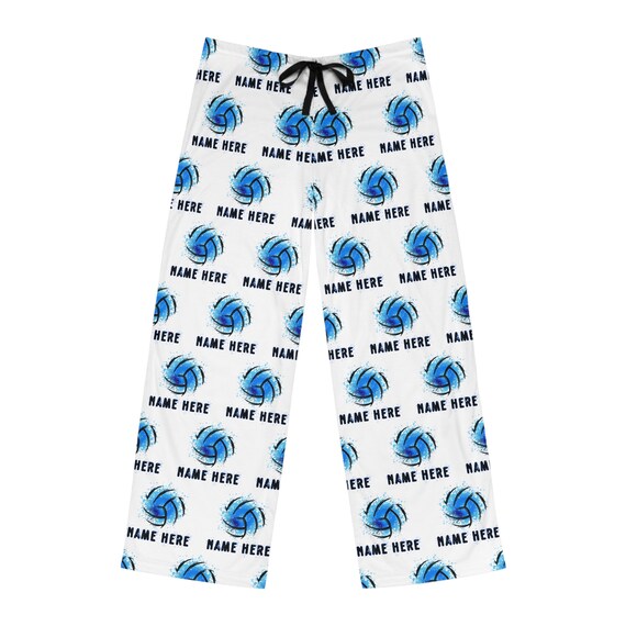 Men s Personalized Volleyball Pajama Pants