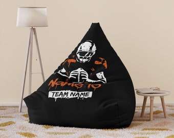 Personalized Football Bean Bag Chair Cover, home gifts, custom bean bag chair, home decor, gifts