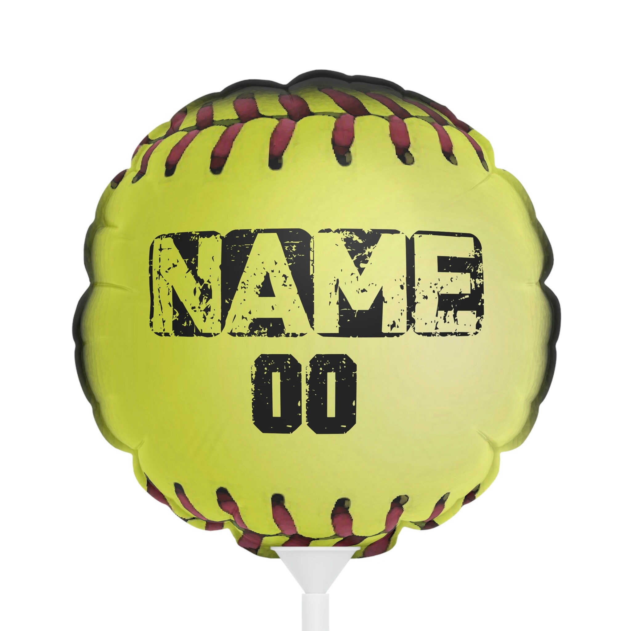 9pcs Softball Balloons - Softball Birthday Number...