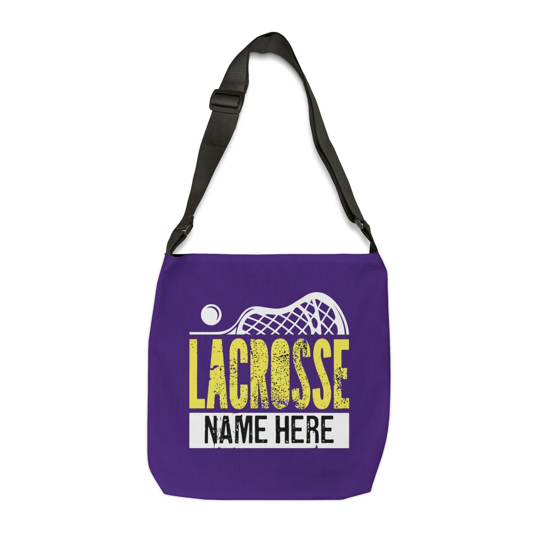 Personalized Lacrosse Adjustable Tote Bag, Custom Tote Bag, Travel Tote
