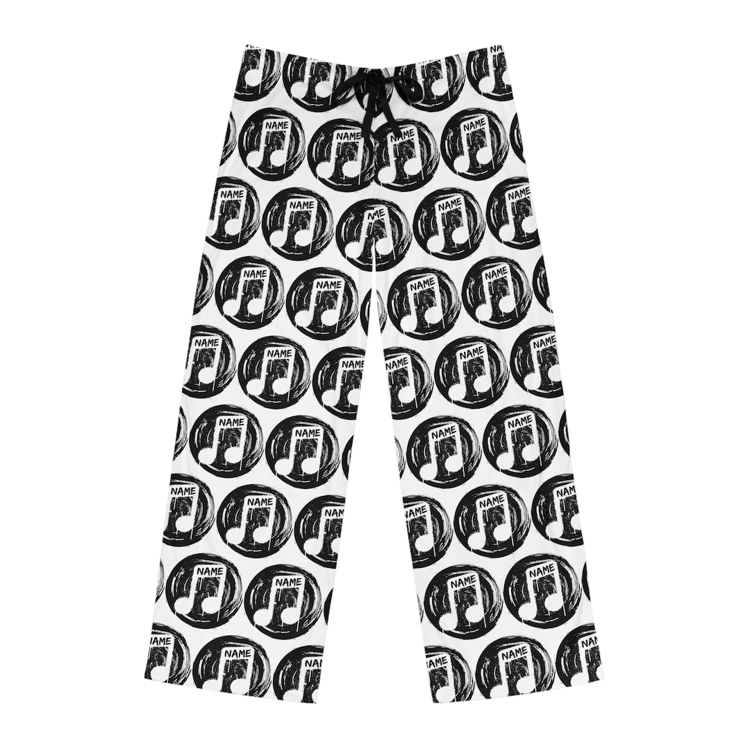 Personalized Musical Note Men's Pajama Pants Custom Etsy