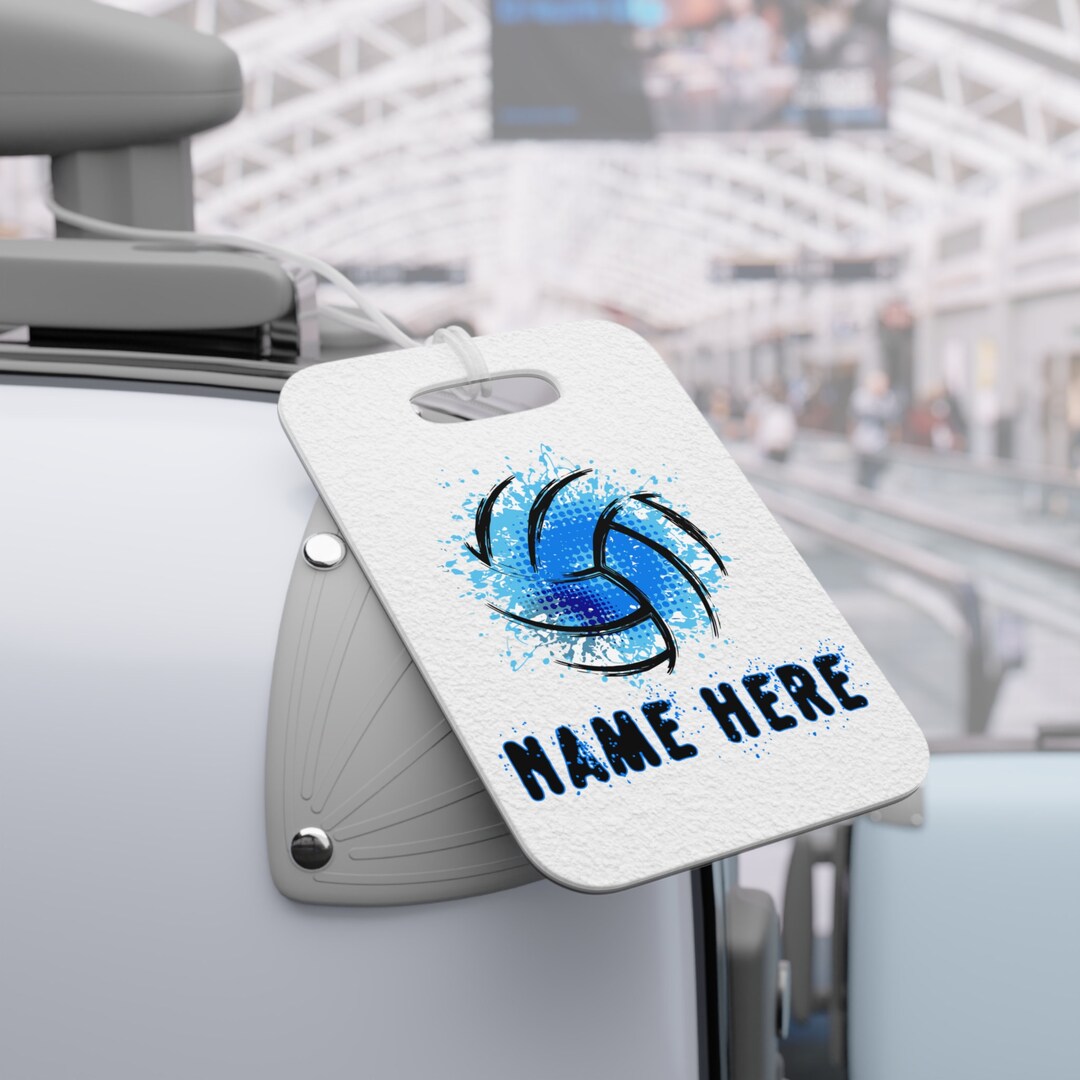 Personalized Volleyball Luggage Tags, Bag Tag, Custom Bag Tag
