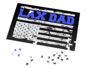 Lacrosse Dad Jigsaw Puzzle, Custom Puzzle, Puzzle box, Gifts for kids, puzzles, games