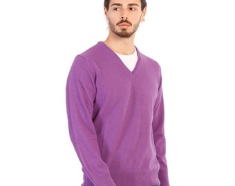Warm Merino Wool Knitted Knitted V-neck 