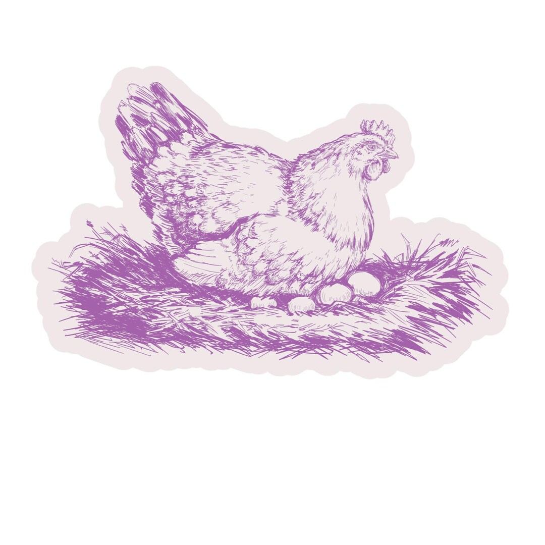 Adorable Hen Stickers - Custom Sizes and Colors Available!! Style B - Etsy