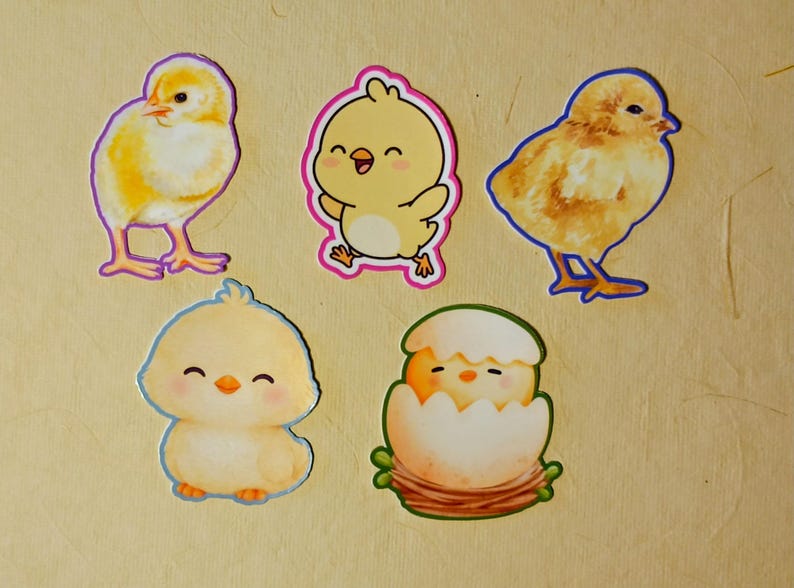 Adorable Baby Chick Stickers - Custom Sizes Available!! - Etsy