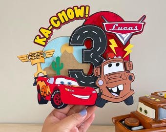 Cars cake topper, Custom McQueen cake topper decor, Mater cake topper