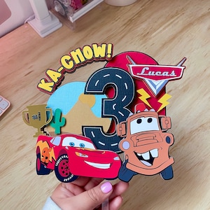 Cars cake topper, Custom McQueen cake topper decor, Mater cake topper