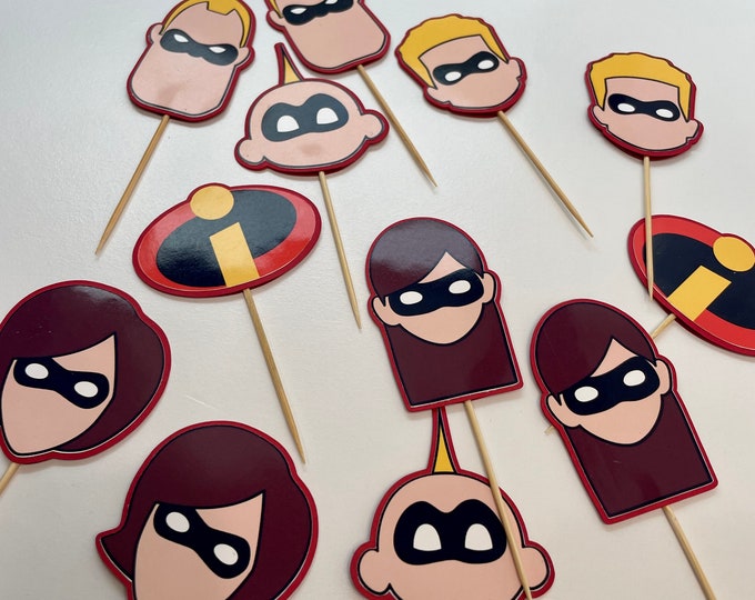 The Incredibles Cupcake Toppers Etsy