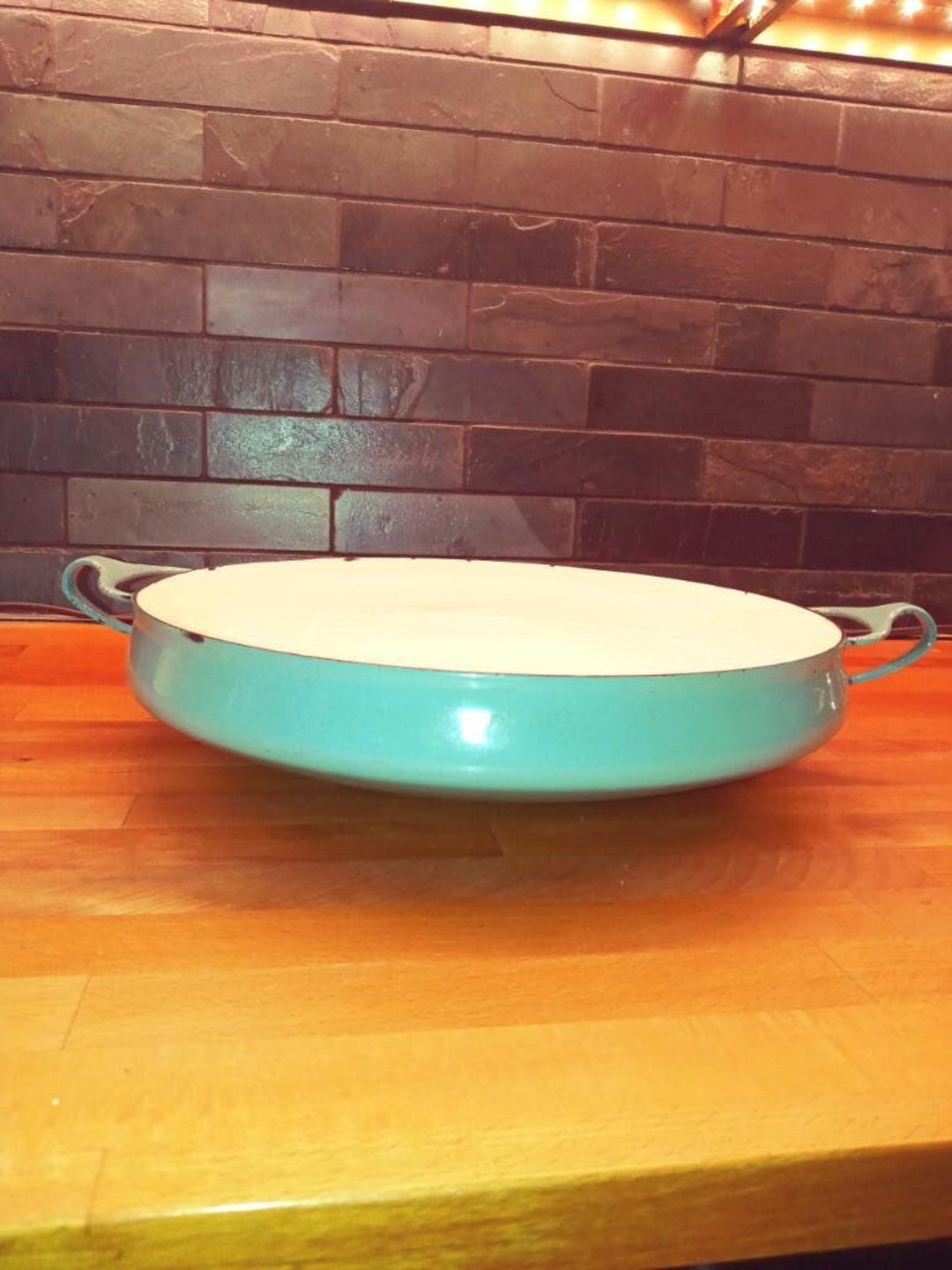 Vintage Turquoise Dansk Kobenstyle Paella Pan Etsy
