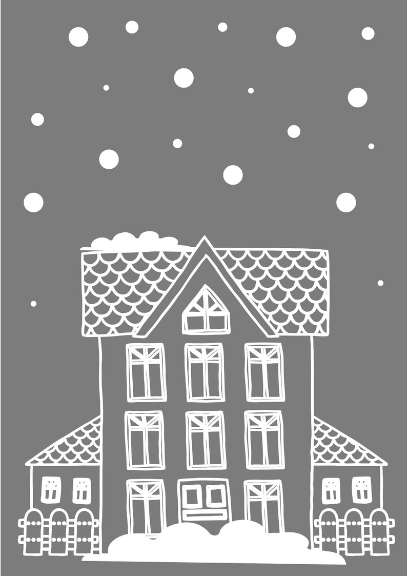 Printable A4 Size Christmas Window Decorations Bundle With Christmas ...