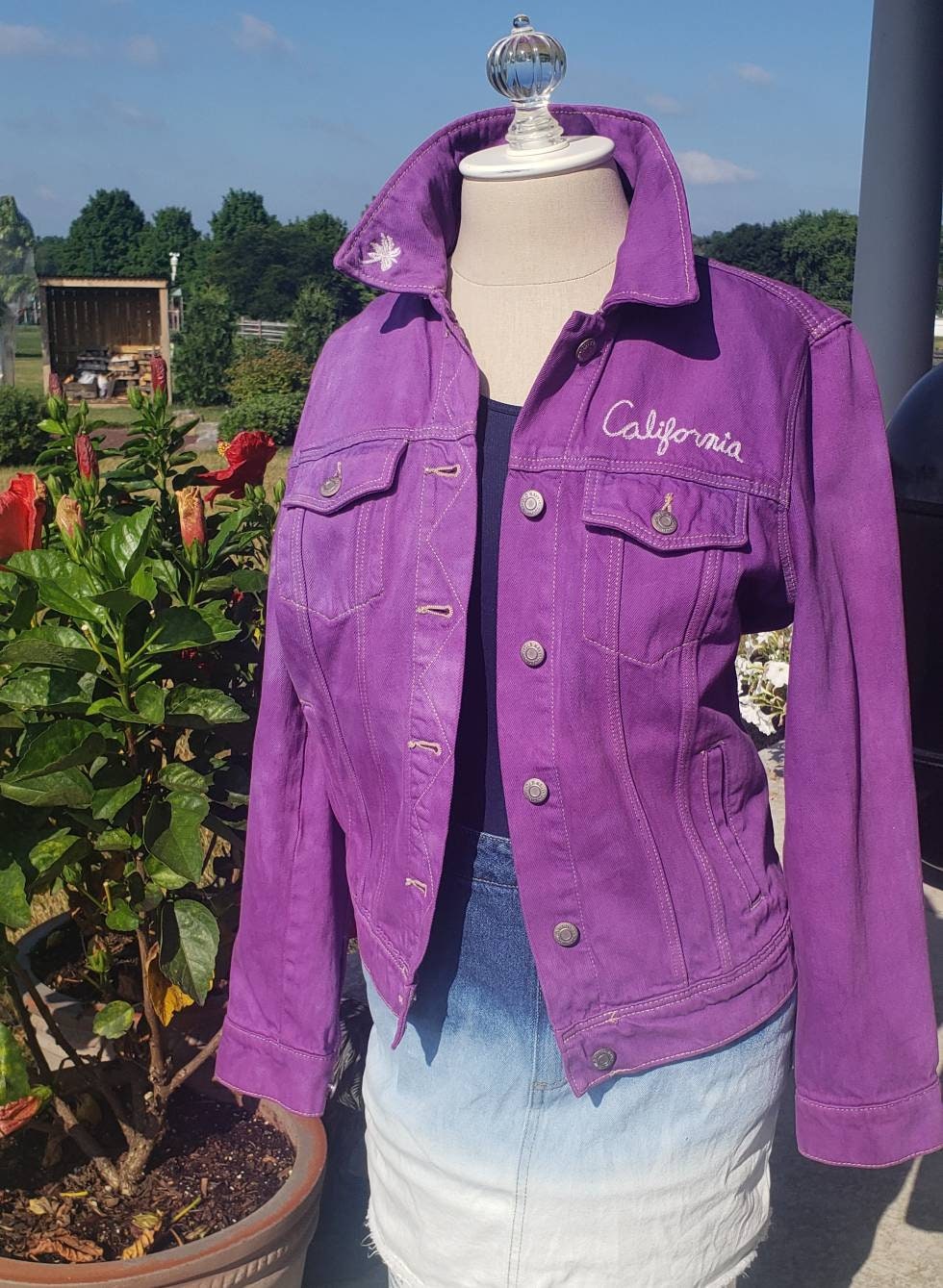 APair4uDesigns Purple Jean Jacket